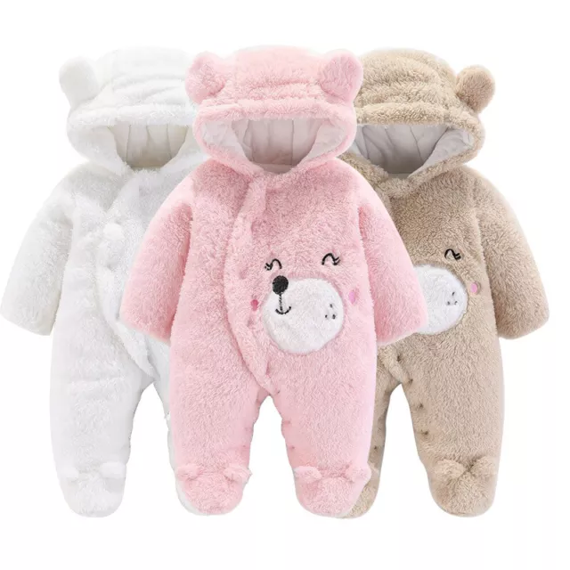 Tuta con cappuccio neonato bambino bambina bambini orso body vestiti abiti