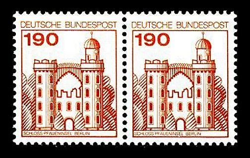 BUND 919 -Burgen und Schlösser   190 Pf. ** -  im Paar, postfrisch Luxus