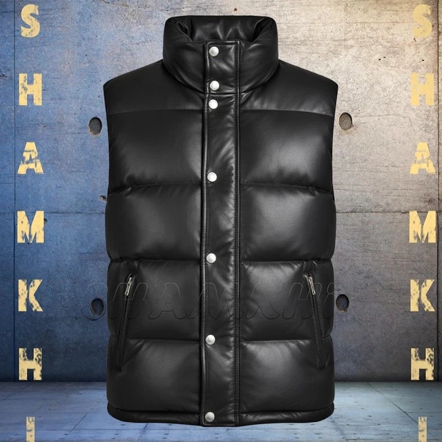 Gilet Décontracté En Cuir Véritable Pour Homme - Style Motard, Tailles Small à 4XL, Personnalisable, Neuf Avec étiquettes