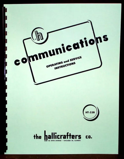 Hallicrafters HT-33B Linear Amplifier Manual