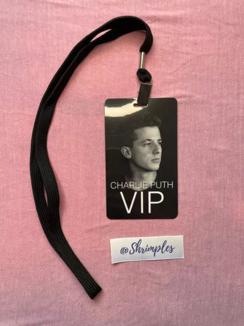 CHARLIE PUTH VoiceNotes Tour VIP BACKSTAGE PASS Lanyard Tag Authentic NEW