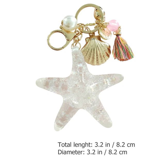 Beach Keyring Key Pendant Simple Keychain Decoracion Para Cuartos Conch 3