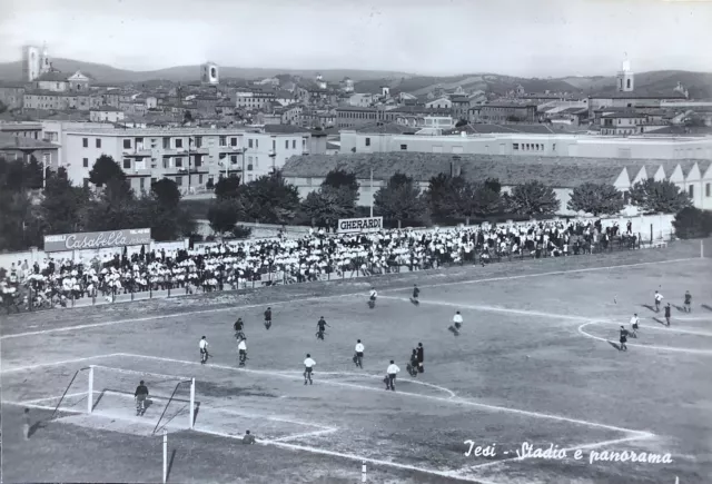 Stadio di calcio di Jesi (Ancona) cartolina anni '50 RARA!! stadium stade soccer