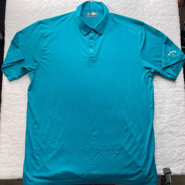 Callaway Golf Polo Shirt Mens Size 3XL XXXL (Measured 27 1/4" X 35 1/2") Blue