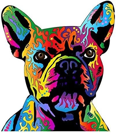 EARLFAMILY 5.1'' Dean Russo Pit Bull Art French Bulldog Canvas DIY Car Stickers