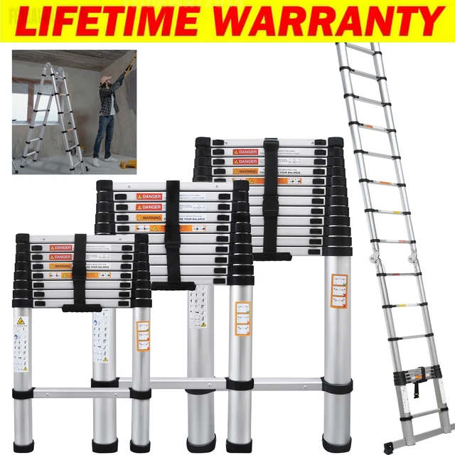 TELESCOPIC LOFT LADDER Extendable Collapsible Step Ladders Securing