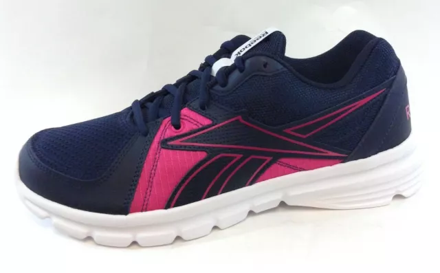 Womens Reebok Speedfusion RS M42969 Navy Blue Pink Running Sneakers Shoes 2