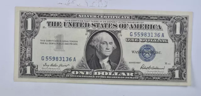 Crisp - 1957 United States Dollar Currency $1 Silver Certificate *855