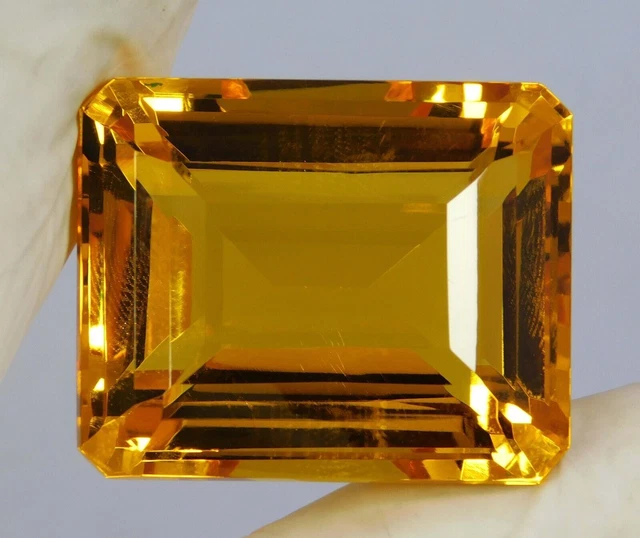 Rare Labo Synthétique Citrine Jaune De Brésilien AAA+ Grade 22.00 CT