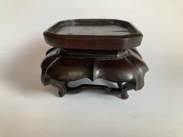 Vintage Chinese Finely  Carved Wooden Vase Bowl Stand