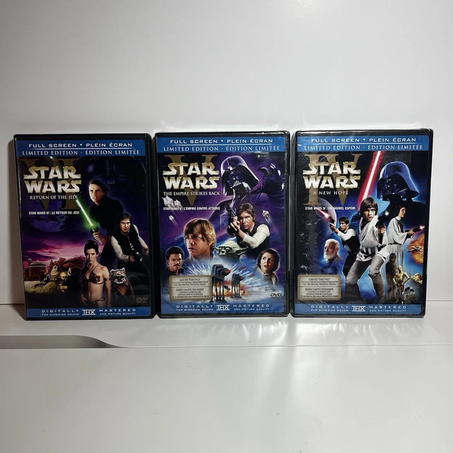 STAR WARS ORIGINAL Theatrical Trilogy DVD Full Screen Limited