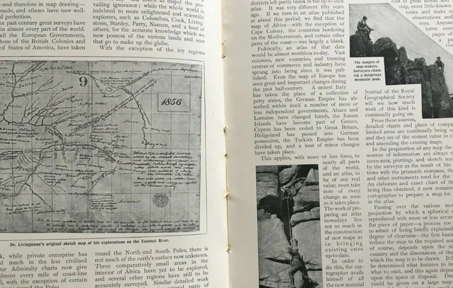 ATLAS CHART MAP Making History Cartography Rare Old Antique Article ...