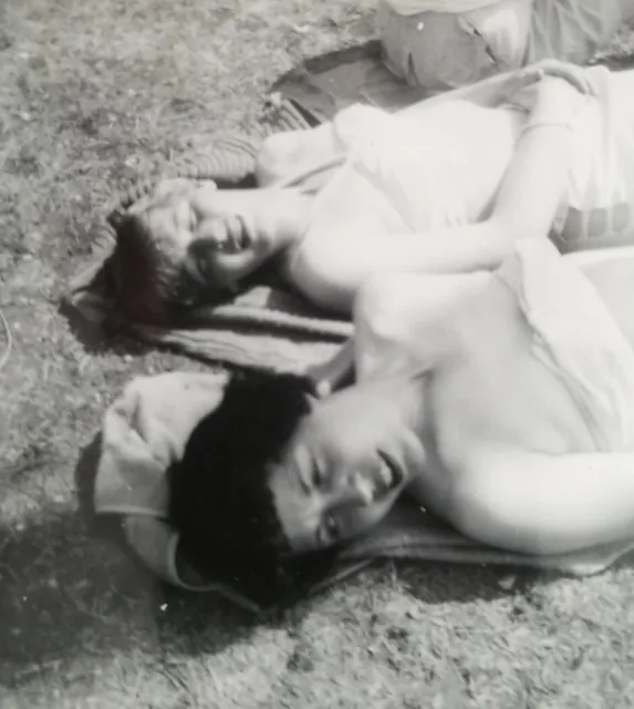 Korean War Era U.S. Army Females, In Swimsuits, Sunbathing PHOTO ~ Military