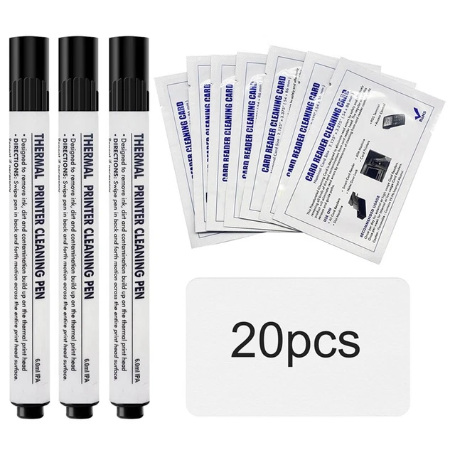 1X(CARD PRINTER CLEANING Kit, Credit Card Reader Cleaner, 3 Printer3839