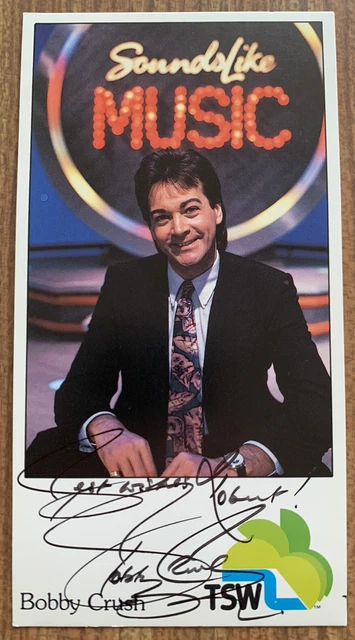 Bobby Crush Hand Signed Autograph TSW Photo Card Pianist Presenter