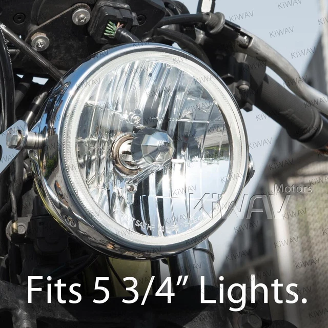 Phare rond clear lentille unit 5-3/4" HB5 60/55W SAE custom moto project