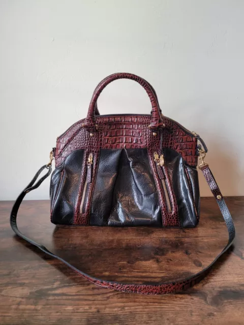 Brahmin Louise Rose Tuscan Melbourne  Satchel Beautiful Rare Vintage