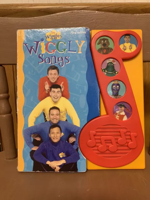 VINTAGE The Wiggles Play A Song Wiggly Songs Musical Board Book - WORKS