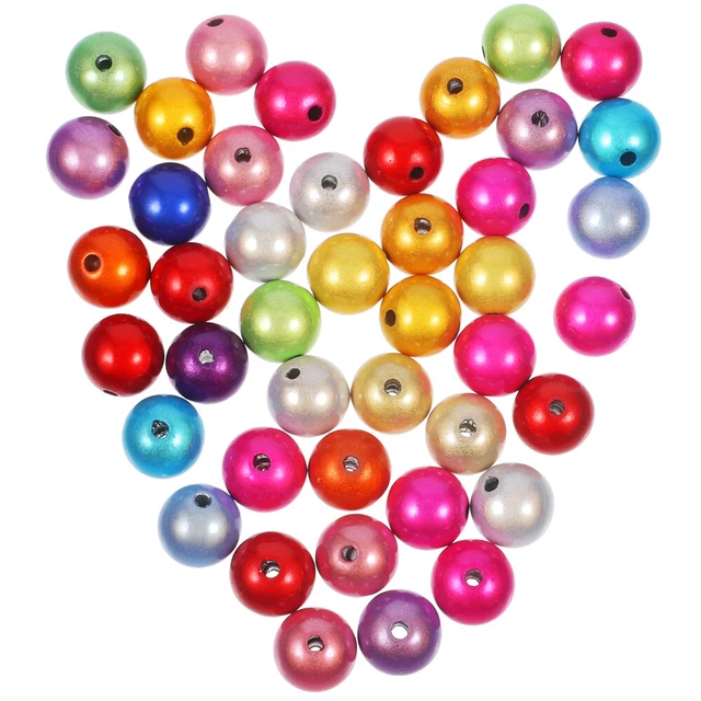 40 Stück runde Acrylperlen, lose Perlen, Abstandshalter für DIY-Schmuck,