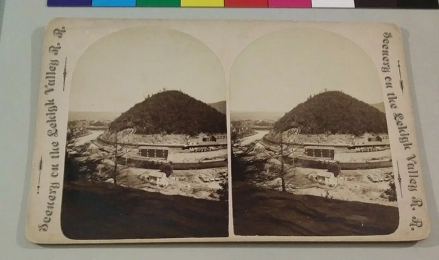 Bear Mountain Mauch Chunk Pennsylvania Zelner Stereoview Photo Lehigh Valley RR