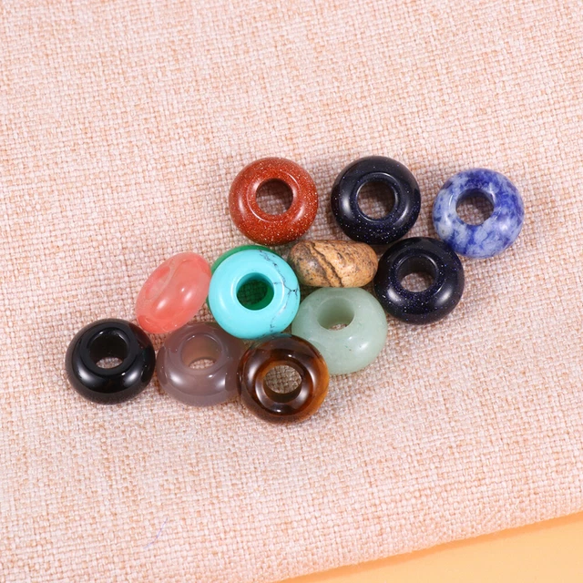 20pcs bracelets perlés Perles Jade Pierre Perles Pierres Précieuses Perles en 3