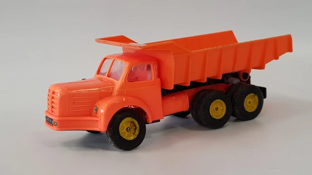 BERLIET TRACTEUR TBO 15 Benne Tp Orange Norev Plastique 1/43 Sans Boite