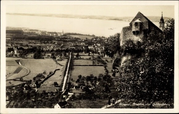 Ak Bregenz am Bodensee Vorarlberg, Blick vom Gebhardsberg - 3730585