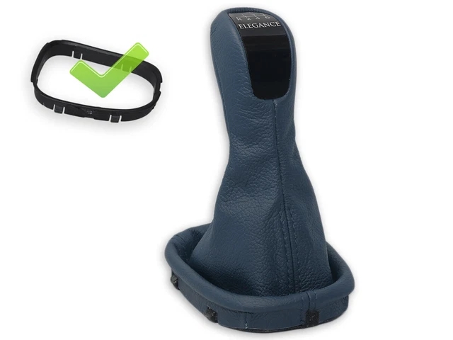 Customisation Intérieur Auto Soufflet Levier De Vitesse Frein à Main Pour Corsa C 2000-2006 - Cuir Noir-Bleu | L&P Car Design Soufflets Levier Vitesse