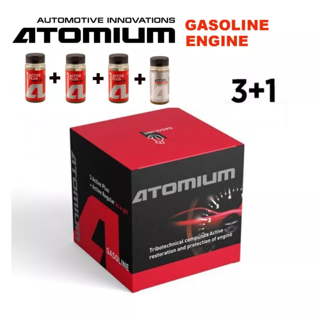 Atomium - Aditivo de aceite para motores de gas y gasolina, paquete...
