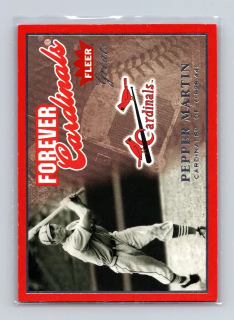 2004 Fleer Greats of the Game Pepper Martin #25F Cardinals Forever #/1928