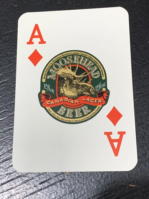 Ace Only Moosehead  Beer Single Playing Swap Card