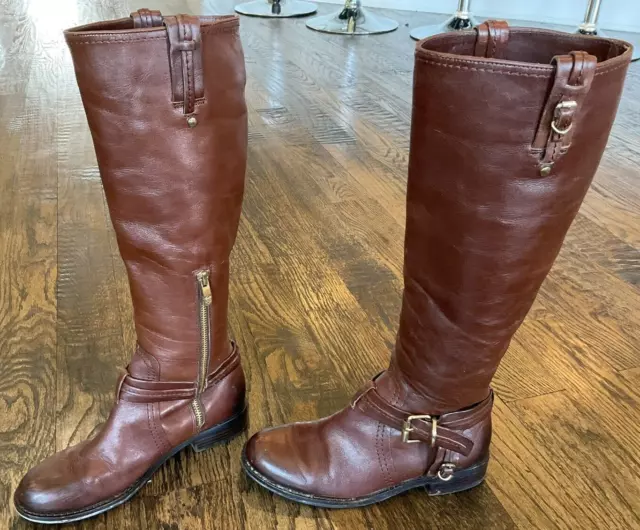 Vince Camuto Kabo Tall Riding Boots Knee High Women's US Size 6M/36 Brown