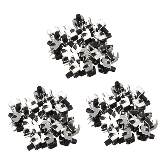 100 Interruttori Tattili Momentanei 2 Pin 3x6x4.3 Mm Angolo Retto - Foto 2