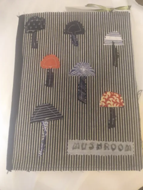 Handmade Covered Journal Notebook - Mushroom Theme