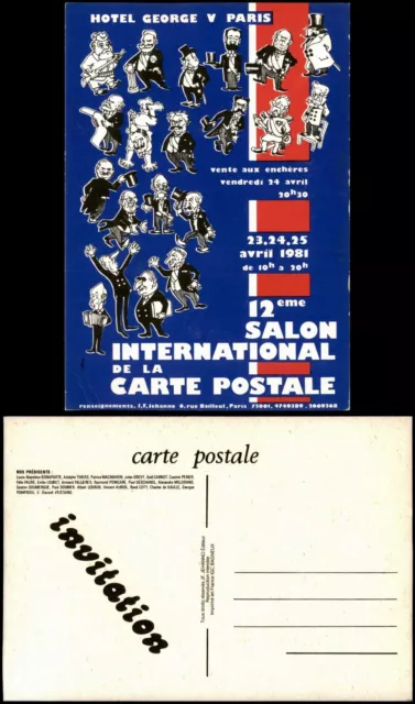 CPA Paris SALON INTERNATIONAL DE LA CARTE POSTALE 1981