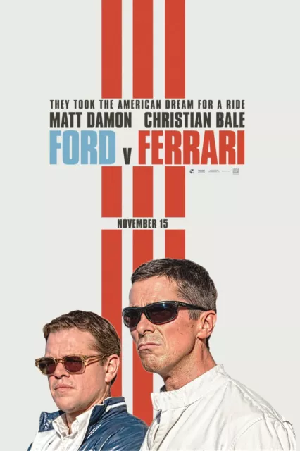 Ford v Ferrari movie poster (d)  :  11 x 17 inches : Matt Damon, Christian Bale