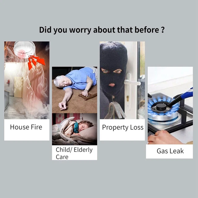 Wireless WiFi Smart Home Security DIY Alarm System DIY Home WiFi Alarm Kit WiFi