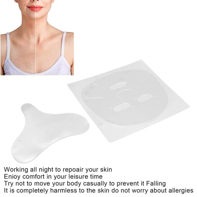 Set antirughe viso 2 in 1 silicone riutilizzabile - Kit cuscinetti pettorali per la casa