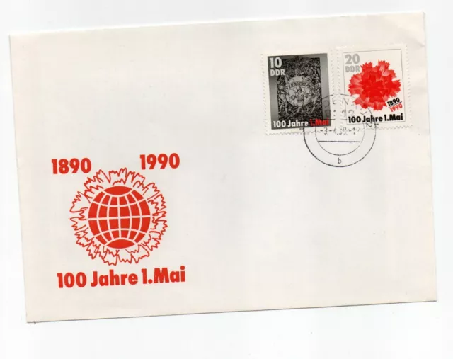 DDR FDC MiNr. 3322-3323  100 Jahre Tag der Arbeit (1. Mai)