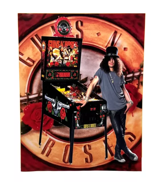 Data East Guns N Roses Pinball Flyer Original 90s Promo Game Art Slash Vintage