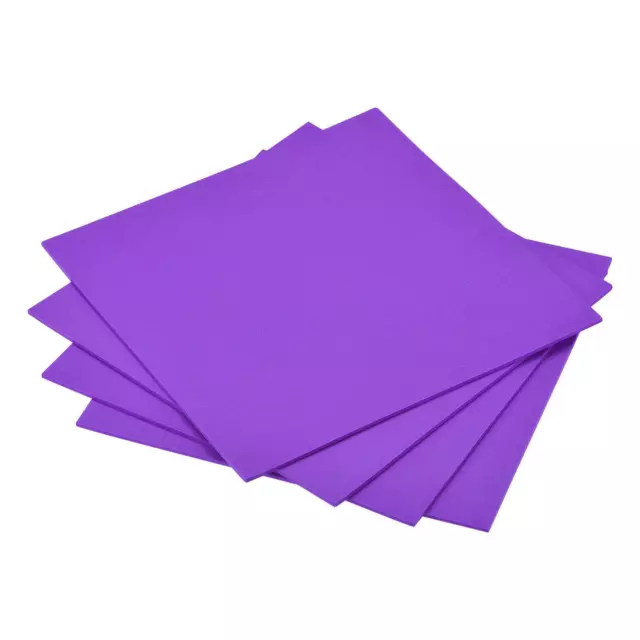 Purple EVA Foam Sheets 10 x 10 Inch 3mm Thickness for Crafts DIY Projects, 4 Pcs