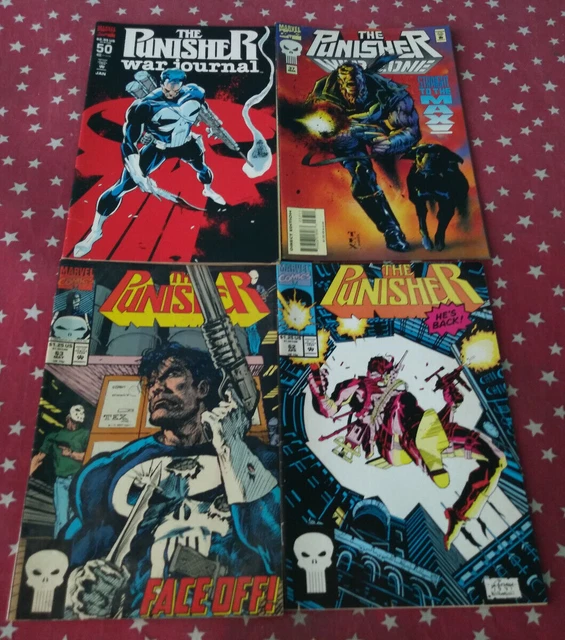 The Punisher Lot of 4 Issues War Journel No. 50 War Zone 37 Punisher 62 63