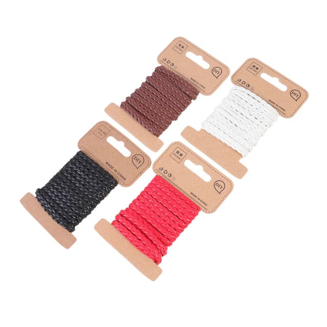 4 piezas Collar Fabricación Cuerda Cuero Cuerda Cuero Perlas Cuerda
