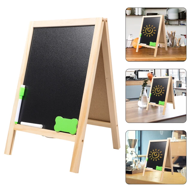 Lot De 10 Mini Tableaux Noirs Cœur En Bois - Avec Socle - Pour Messages De Fête, Décoration événement - 4
