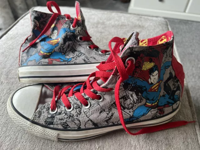 MENS SUPERMAN CONVERSE High Top Pumps Size 8 VGC 12.00 PicClick UK