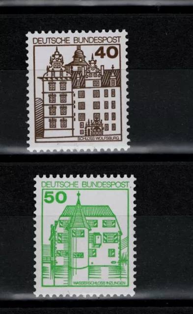 BRD Mi.- Nr. 1037  A I u R - 1038 A I u R postfrisch mit rückseitiger Nummer 080