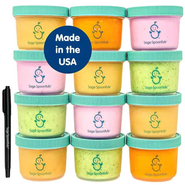 Sage Spoonfuls Baby Food Reusable 12 jars, Haakaa, Philips AVENT