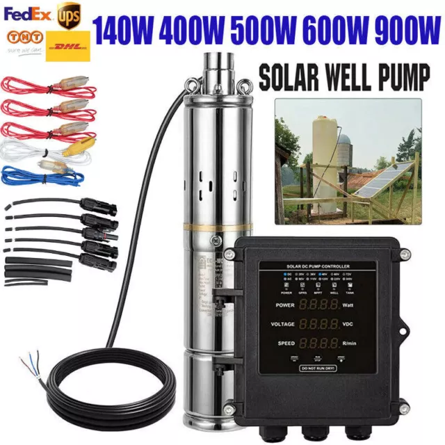 3” MPPT Controller Solar Water Pump 400W 500W 600W Submersible BoreHole DeepWell