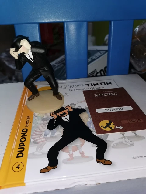 FIGURINE TINTIN DUPOND engoncé chapeau - socle gris (RARE) - Photo conforme ! EUR 59,99 - FR