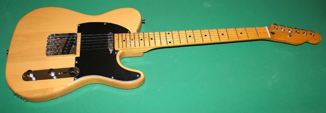 Telecast Style Electric Guitar  Color Yellowish Maple  Bk Plate